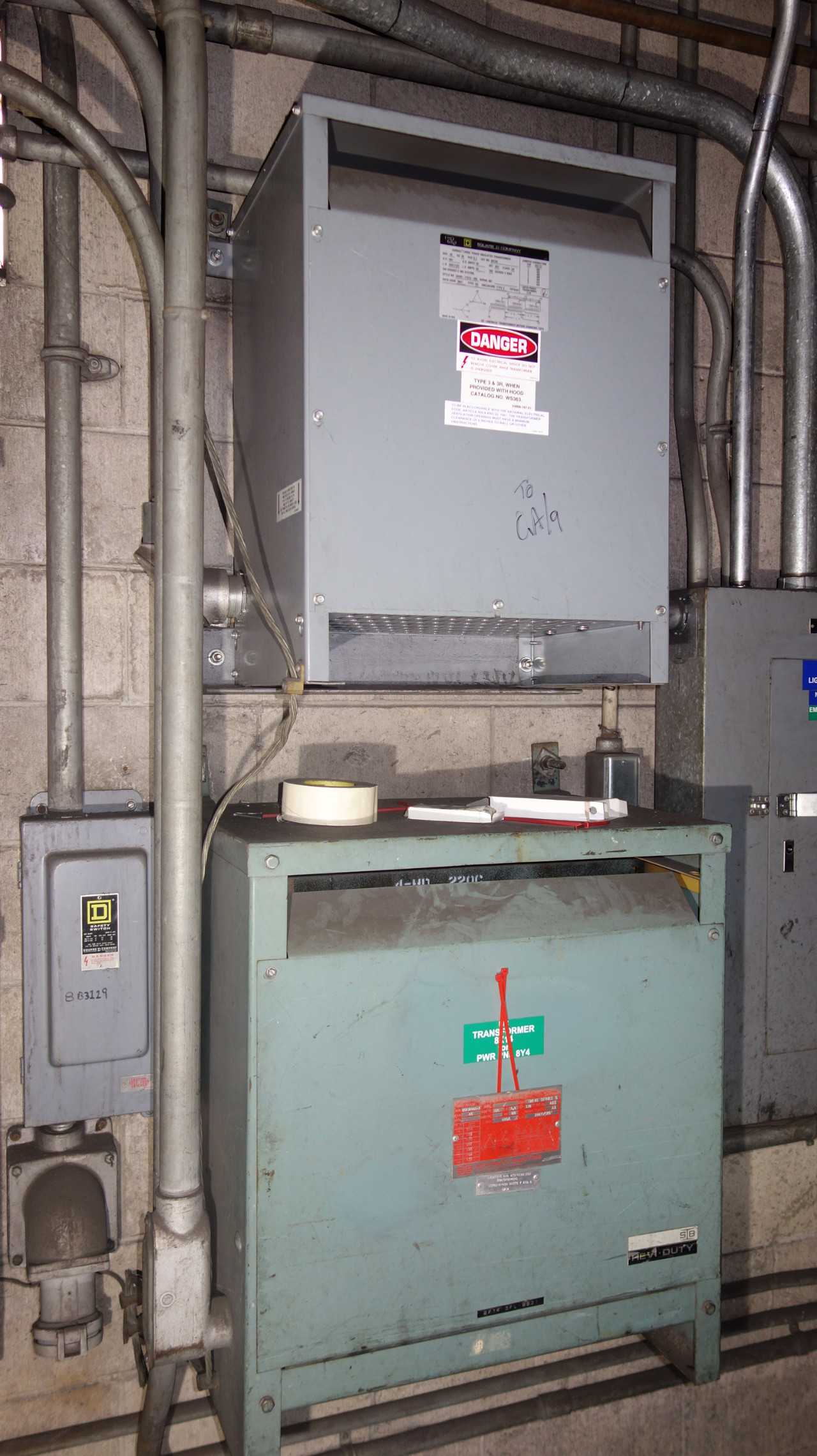 LOT OF 3 ASSORTED 480V-AC TRANSFORMERS, 45KVA, 30KVA - CONTROL TRANSFORMERS