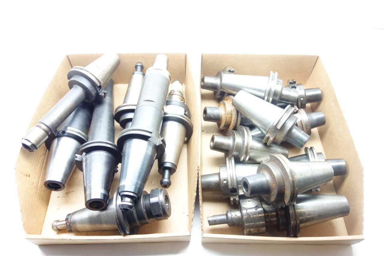 LOT OF ASSORTED CAT50 TOOL HOLDERS- BRINEY, MAPAL - MACHINING ACCESSORIES & TOOLING