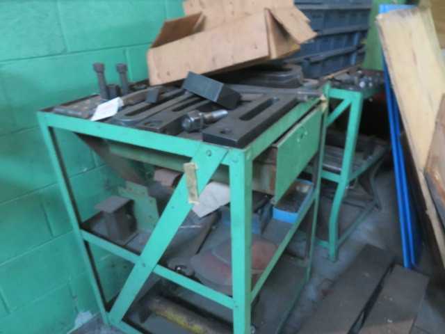 Steel table, cabinets, contents and parallels on floor - MISCELLANEOUS