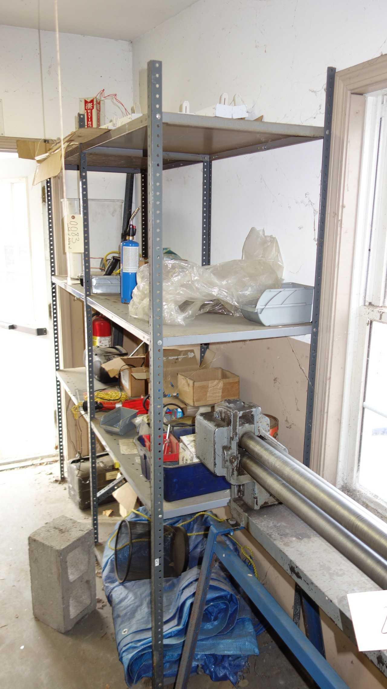 2 SECTIONS OF STEEL SHELVING (CONTENTS NOT INCLUDED) - SHELVING