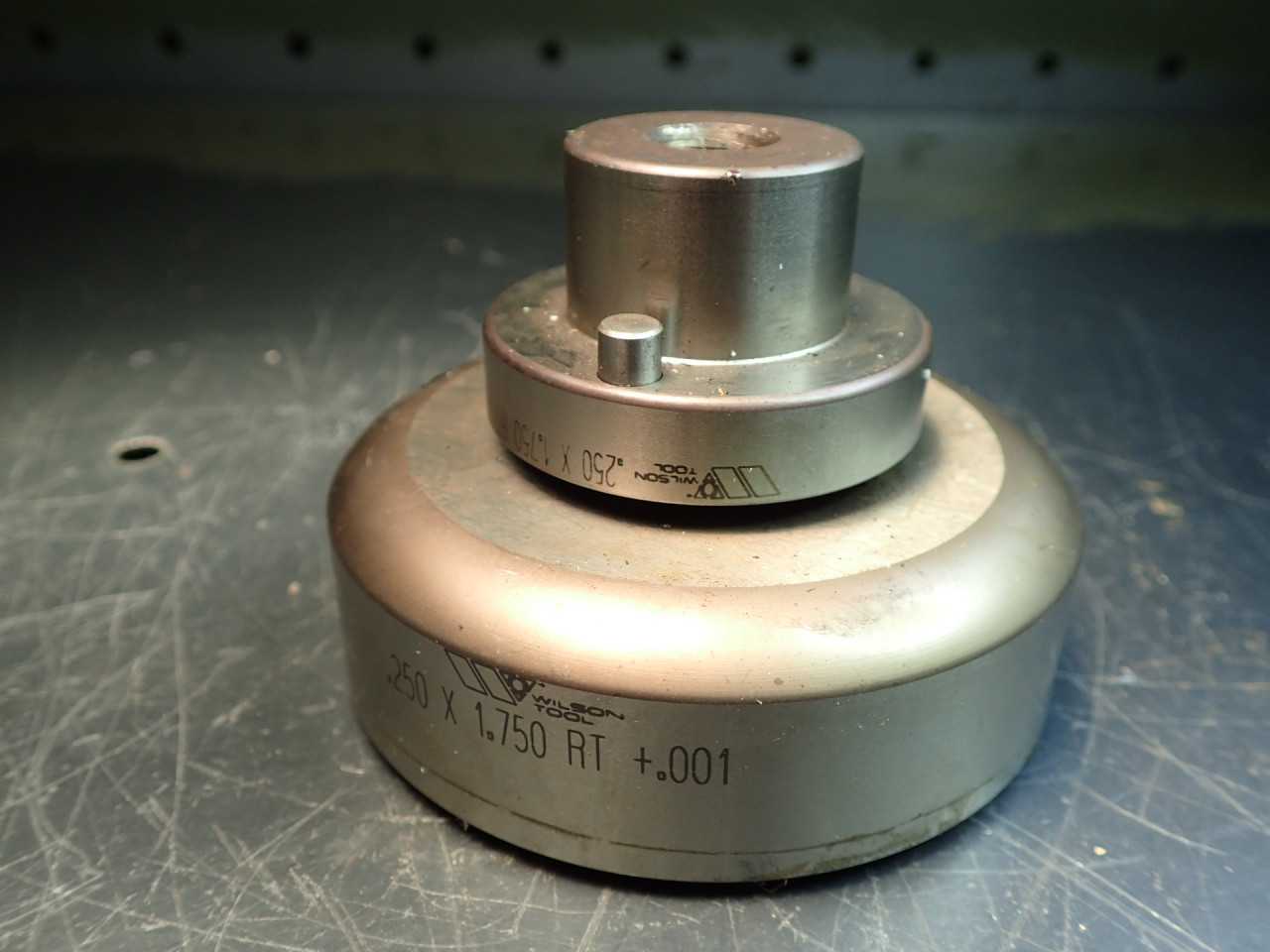 Wilson .250" x 1.750" +.001 Rectangular Turret Press Punch & Die Set 3-1/2" Base - MACHINING ACCESSORIES & TOOLING