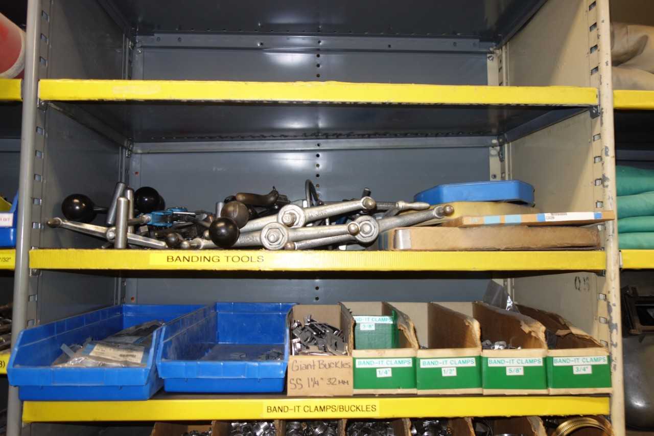 Contents of Shelving - Assorted Banding Clamps and Tools - SHELVING