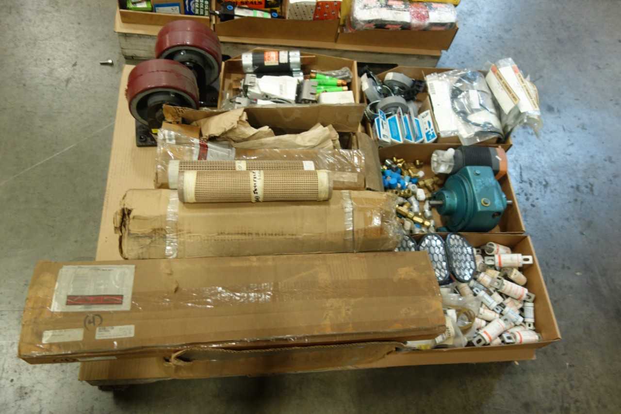 2 PALLETS OF ASSORTED INDUSTRIAL SURPLUS - ELECTRICAL COMPONENTS