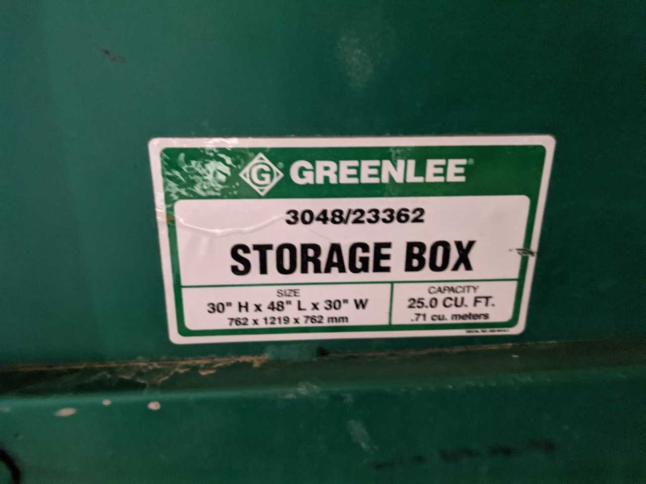 Greenlee Storage tool box - TOOL STORAGE
