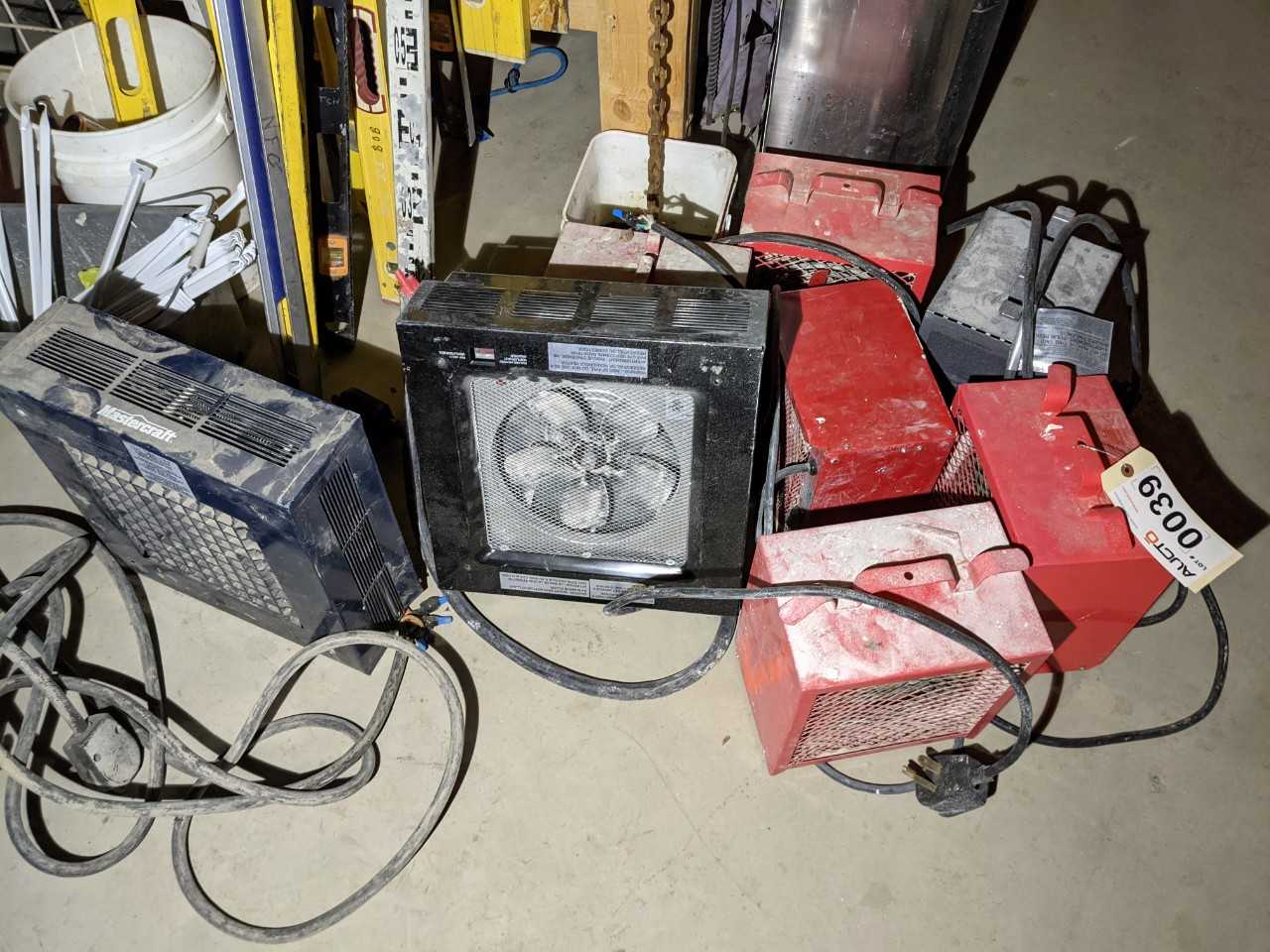 Lot of 7 Shop propane heaters - HVAC EQUIPMENT