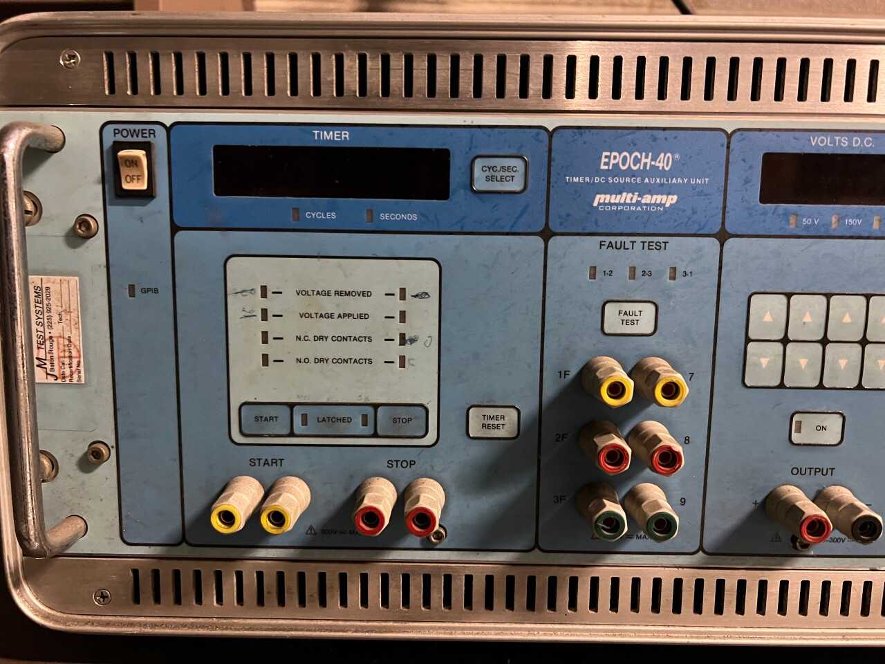 Multi-Amp EPOCH-40 DC relay test set - ELECTRICAL TESTING EQUIPMENT