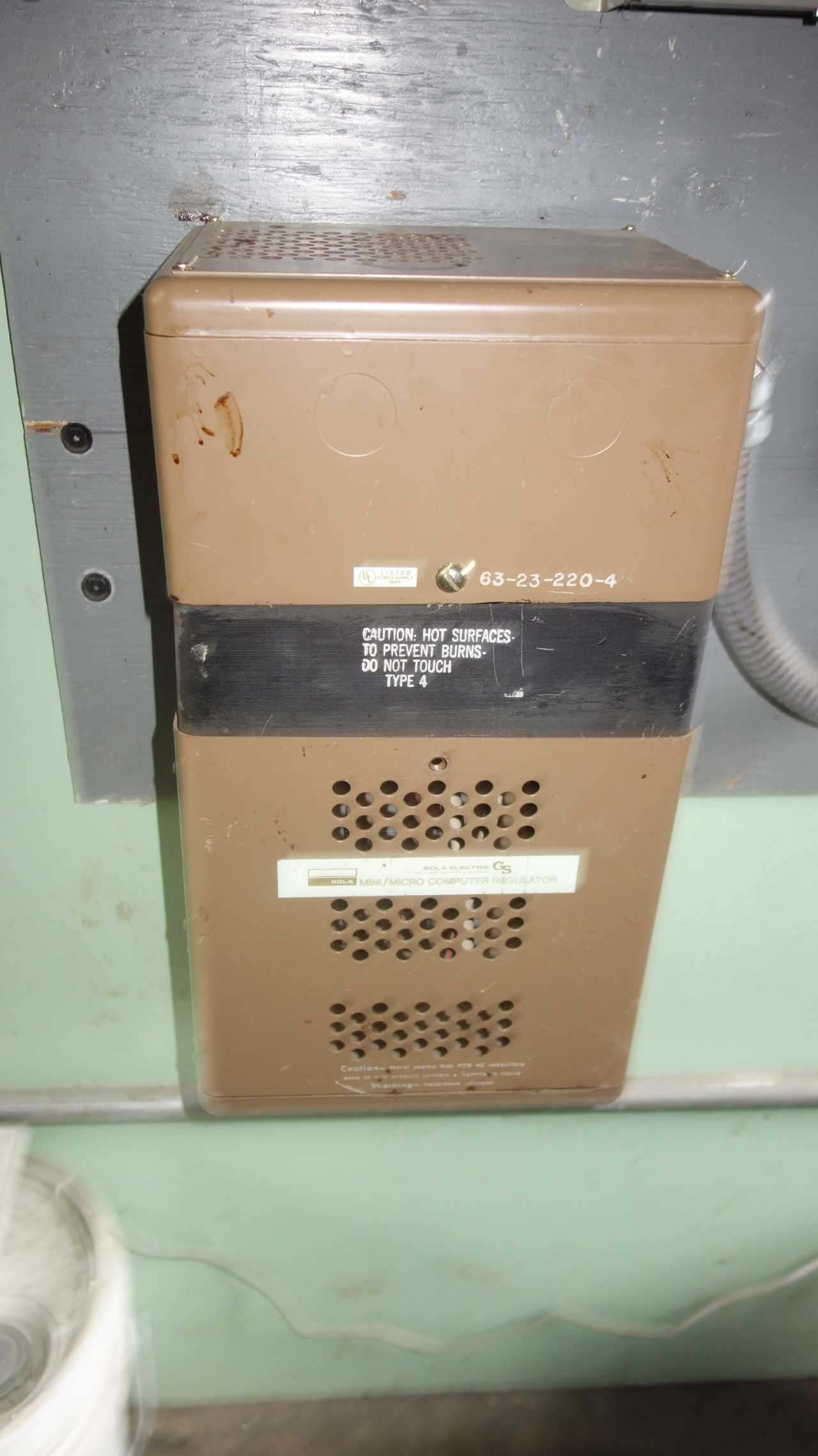 CONTENTS OF WALL SECTION, ASSORTED CONTROL BOXES - ELECTRICAL COMPONENTS