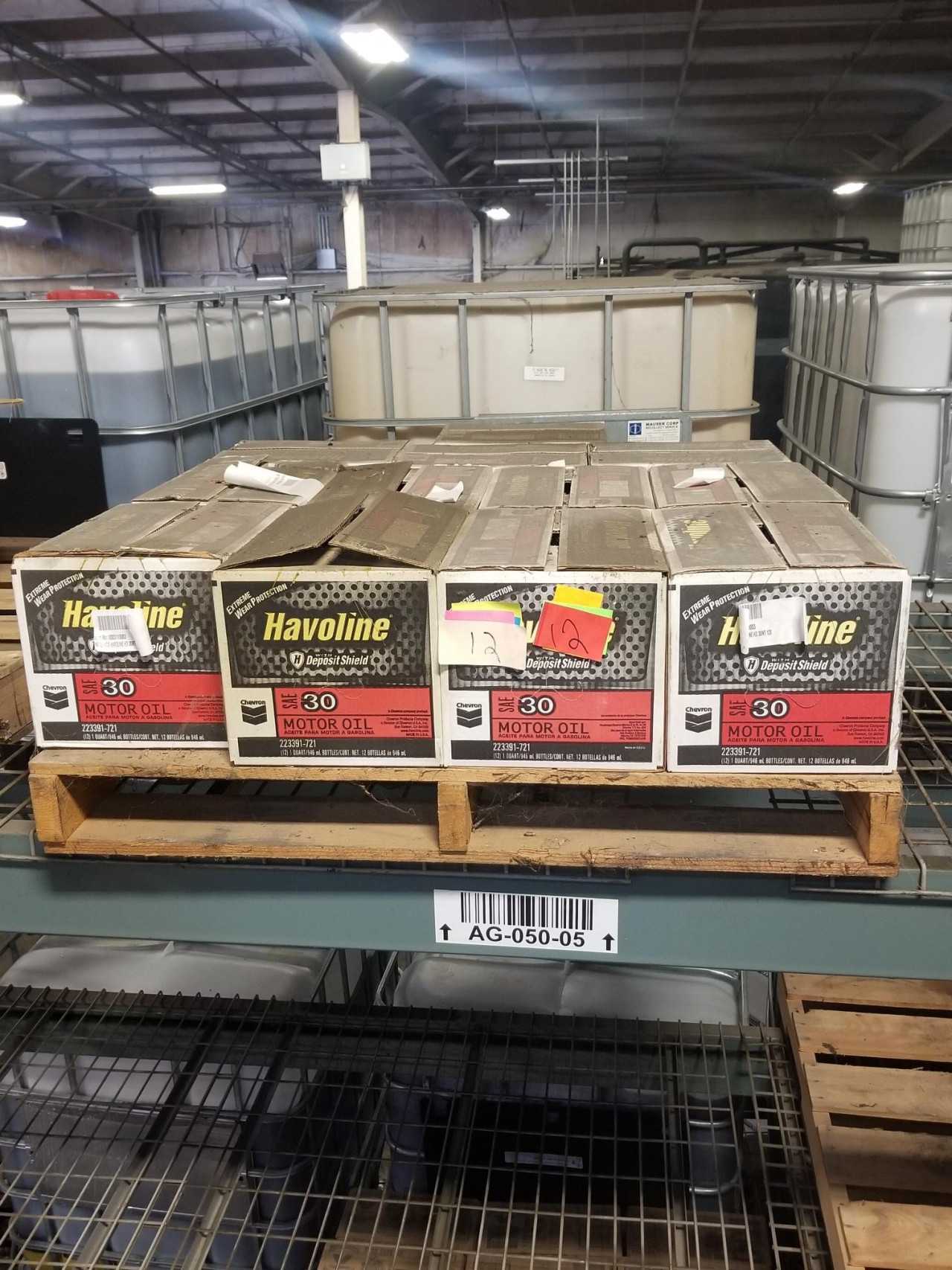 Lot of 12 Cases - TEXACO HAVOLINE HD HEAVY DUTY 30WT 12X1 QT - MISCELLANEOUS