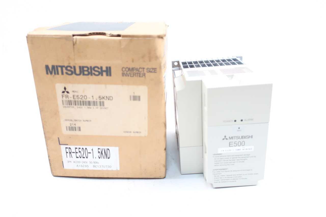 MITSUBISHI FR-E520-1.5KND E500 INVERTER 200-240V-AC 0.2-400HZ 200-240V-AC 2HP AC VFD DRIVE - MOTOR DRIVES MITSUBISHI FR-E520-1.5KND E500 INVERTER 200-240V-AC 0.2-400HZ 200-240V-AC 2HP AC VFD DRIVE - MOTOR DRIVES