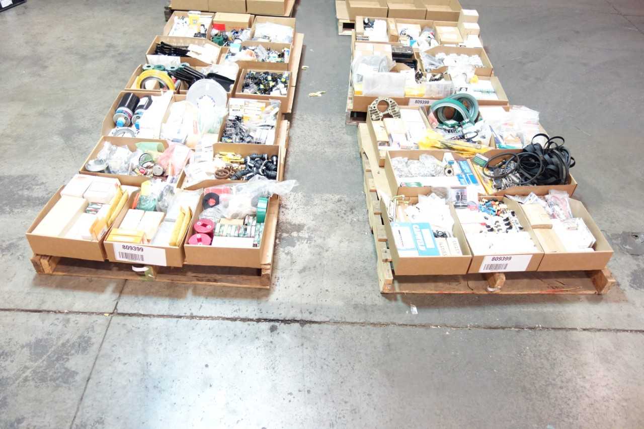 4 PALLETS OF ASSORTED MISCELLANEOUS INDUSTRIAL SURPLUS - ELECTRICAL COMPONENTS