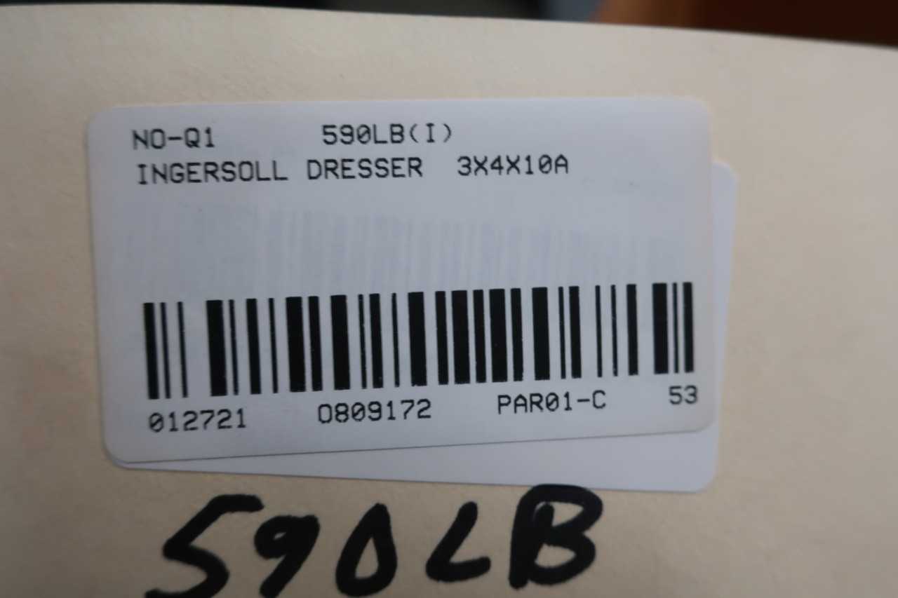 INGERSOLL DRESSER 3X4X10A BOILER FEED PUMP 380GPM 265FT - CENTRIFUGAL PUMP