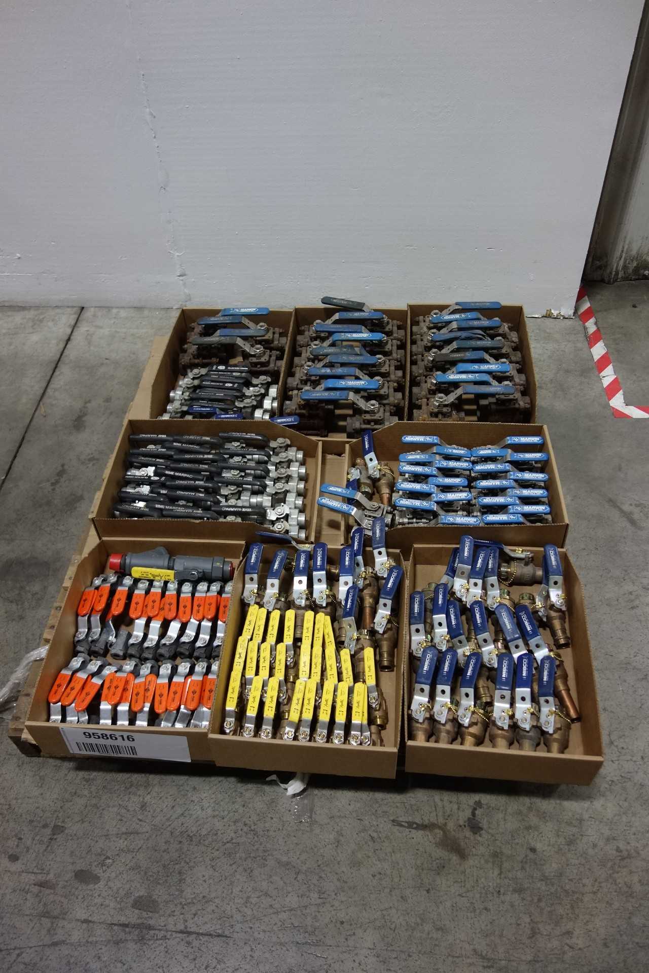1 PALLET OF ASSORTED BALL VALVES - BALL VALVE