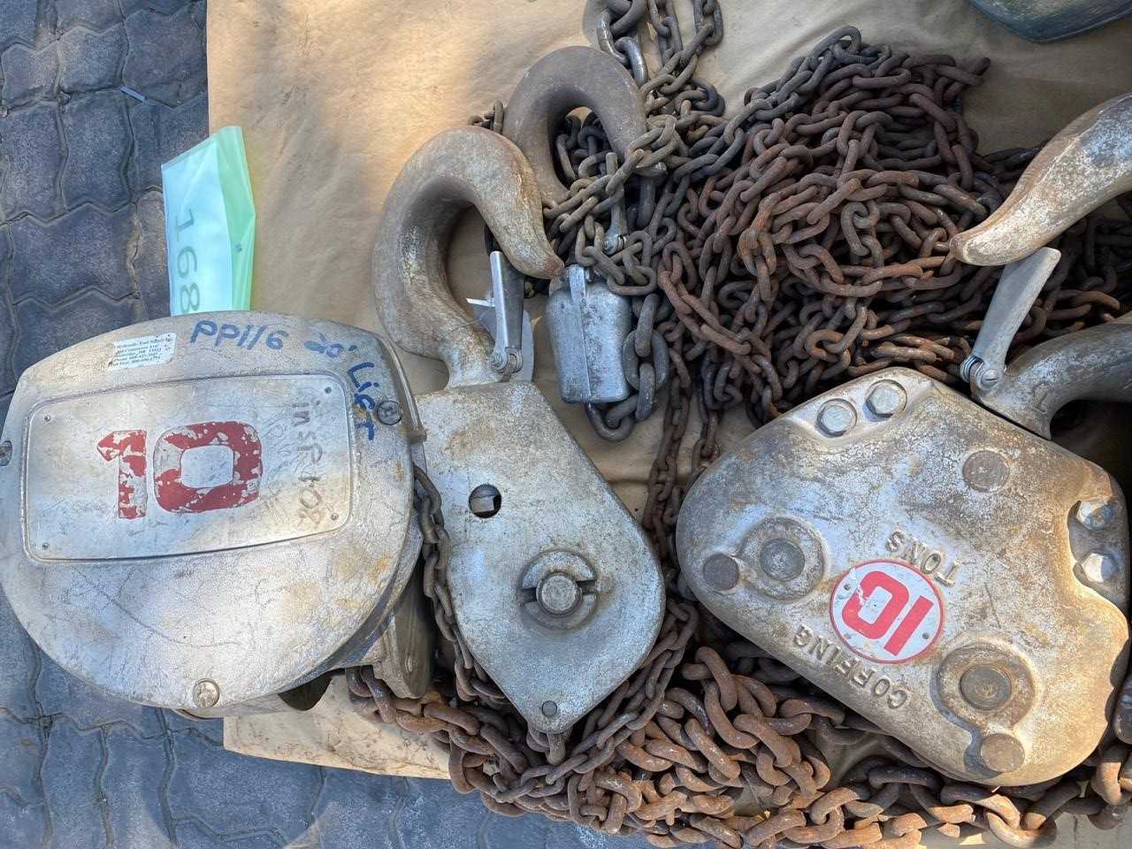 PALLET OF ASSORTED CHAIN HOISTS - LIFTING EQUIPMENT
