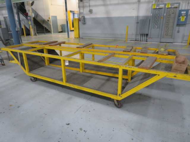 Metal Cart on wheels approx. 10' long - MISCELLANEOUS