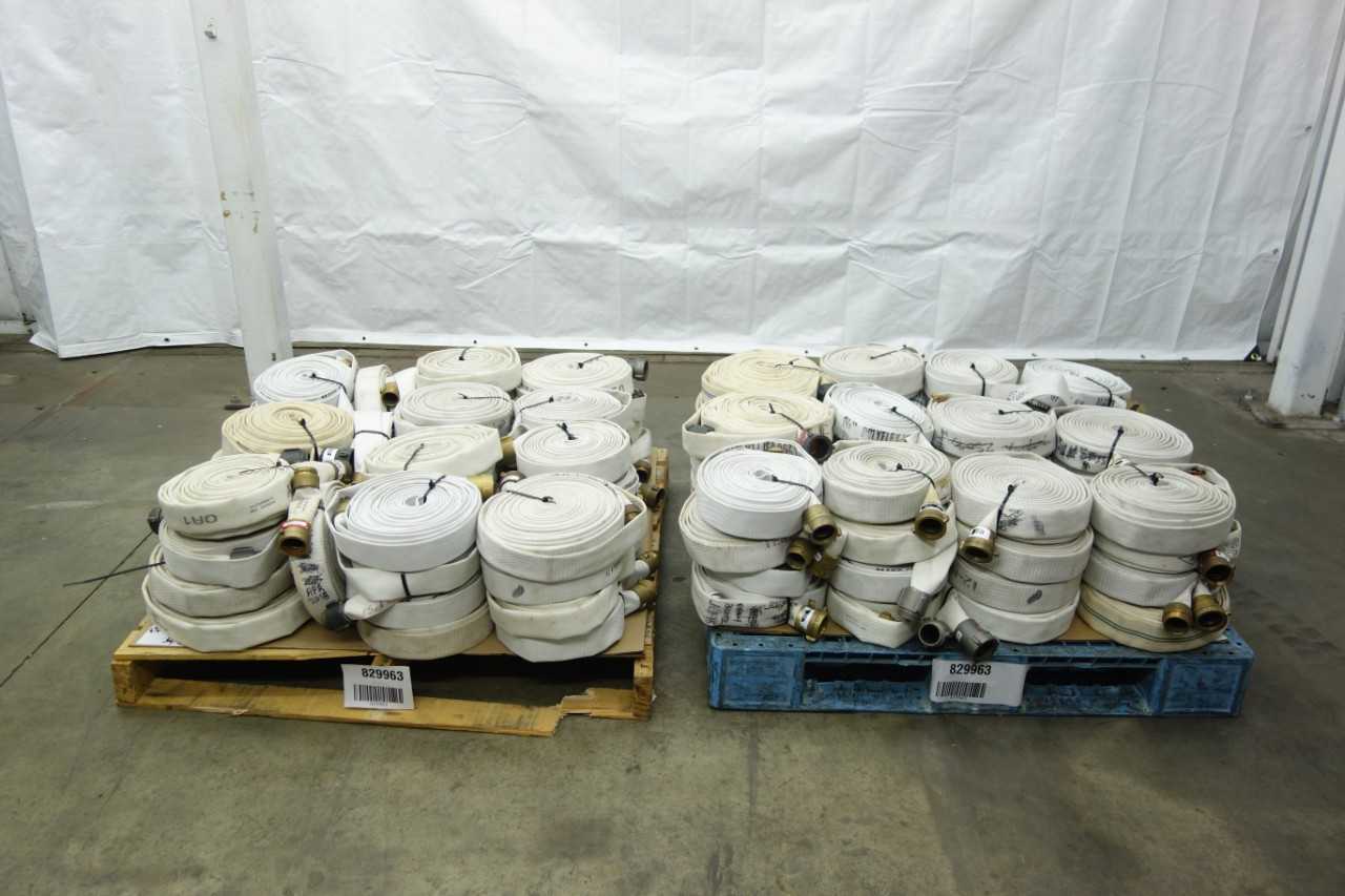 LOT OF 96 POLYFLEX FIRE HOSE, 1-1/2 IN, 50 FT, 100 FT LENGTHS - SAFETY EQUIPMENT