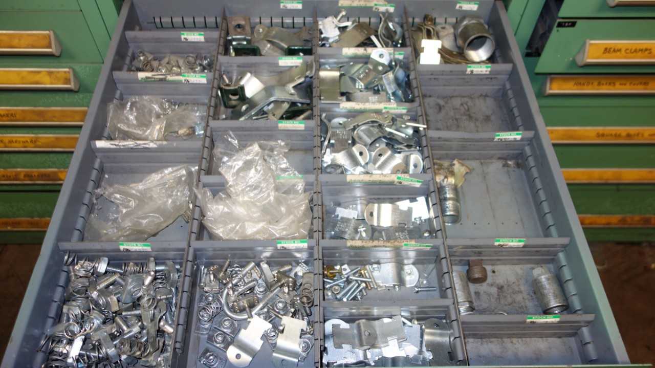 CONTENTS OF CABINET (9 OF 10 DRAWERS), ASSORTED ELECTRICAL - ELECTRICAL COMPONENTS