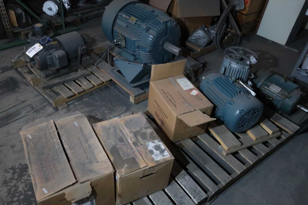 4 PALLETS OF ASSORTED BALDOR AC-MOTORS, 460V-AC - ELECTRIC MOTORS