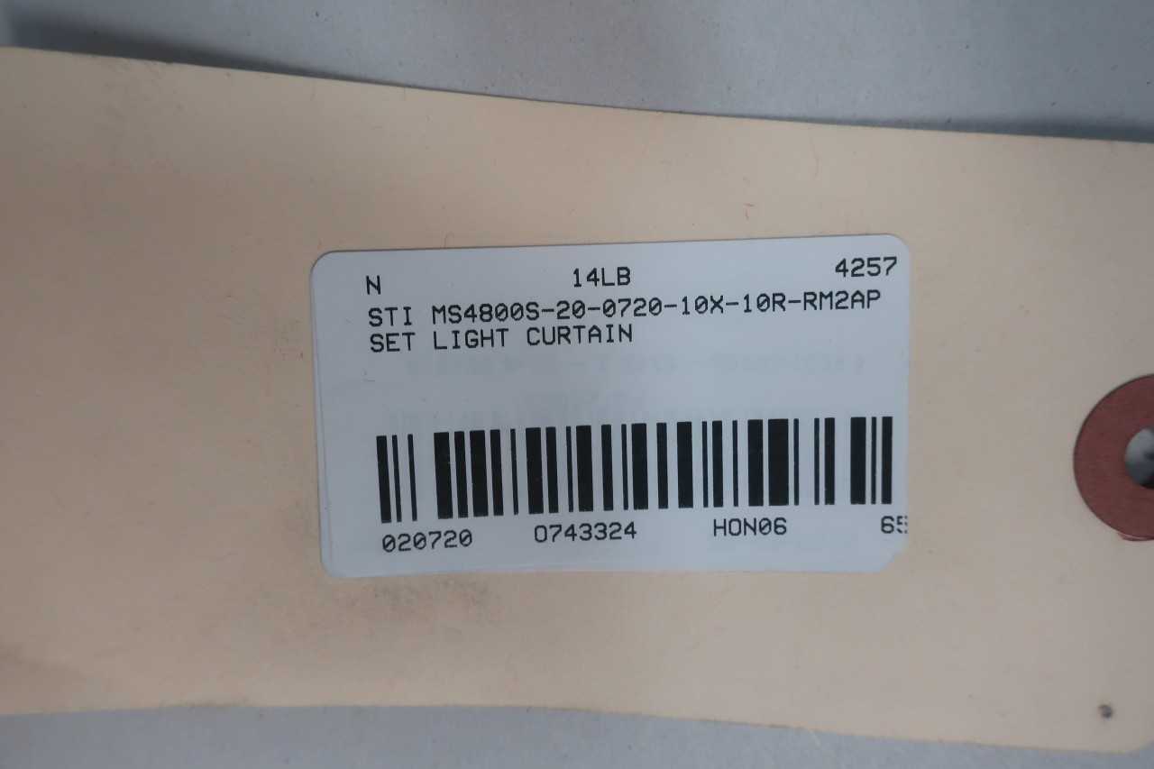 OMRON MS4800S-20-0720-10X-10R-RM2AP SET 24V-DC LIGHT CURTAIN - INDUSTRIAL PARTS