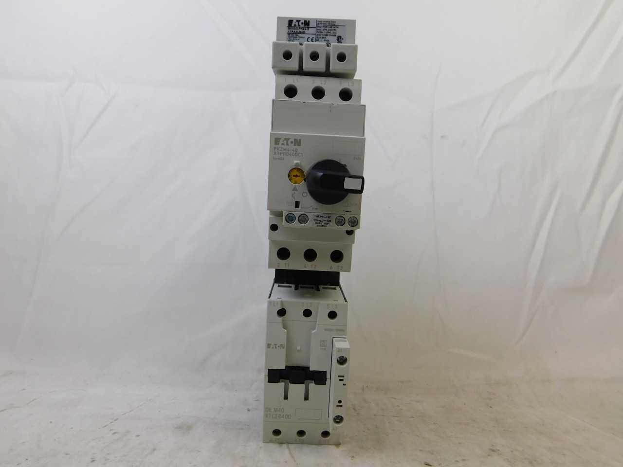 Lot of Qty 2x Eaton XTFC040DDA Combination Starters - MOTOR STARTERS
