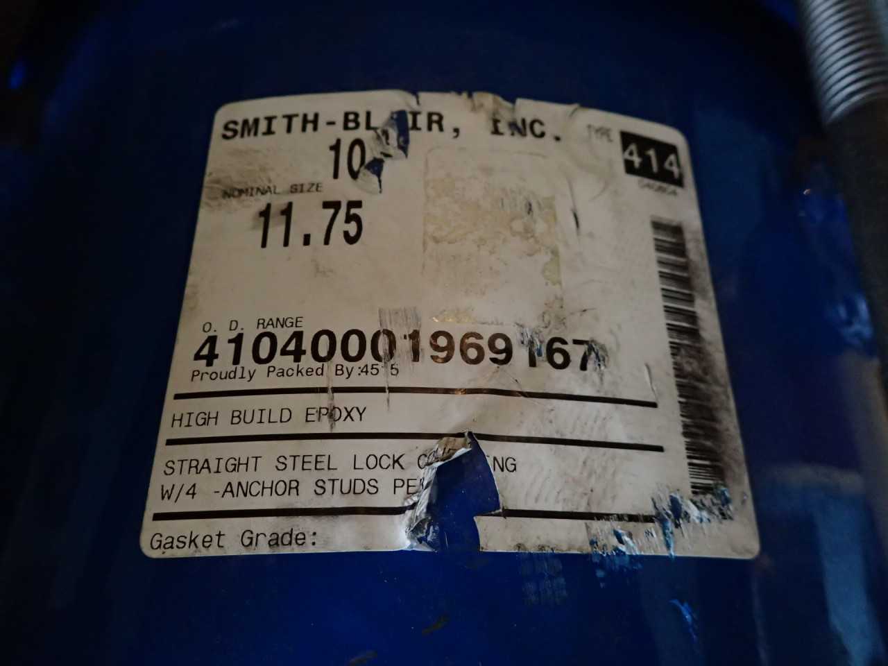 Smith Blair 10" Ductile Iron Joint Restraint Pipe-Lock Coupling 11.1-11.6" OD - COUPLINGS, JOINTS, & HUBS