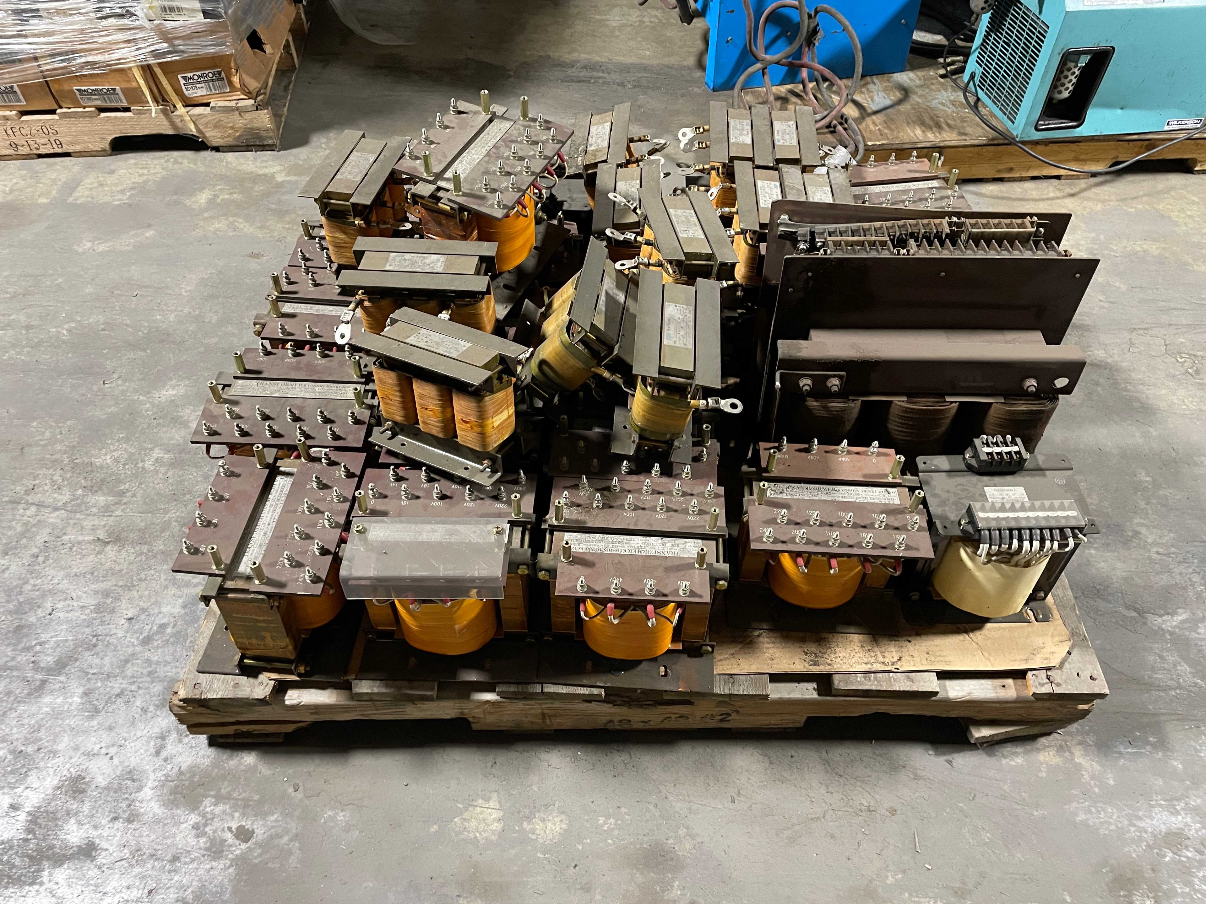 Pallet of Nippon / Denki Kogyo / Fukuda 2kVA+ Transformers & Reactors - QTY 38 - POWER TRANSFORMERS