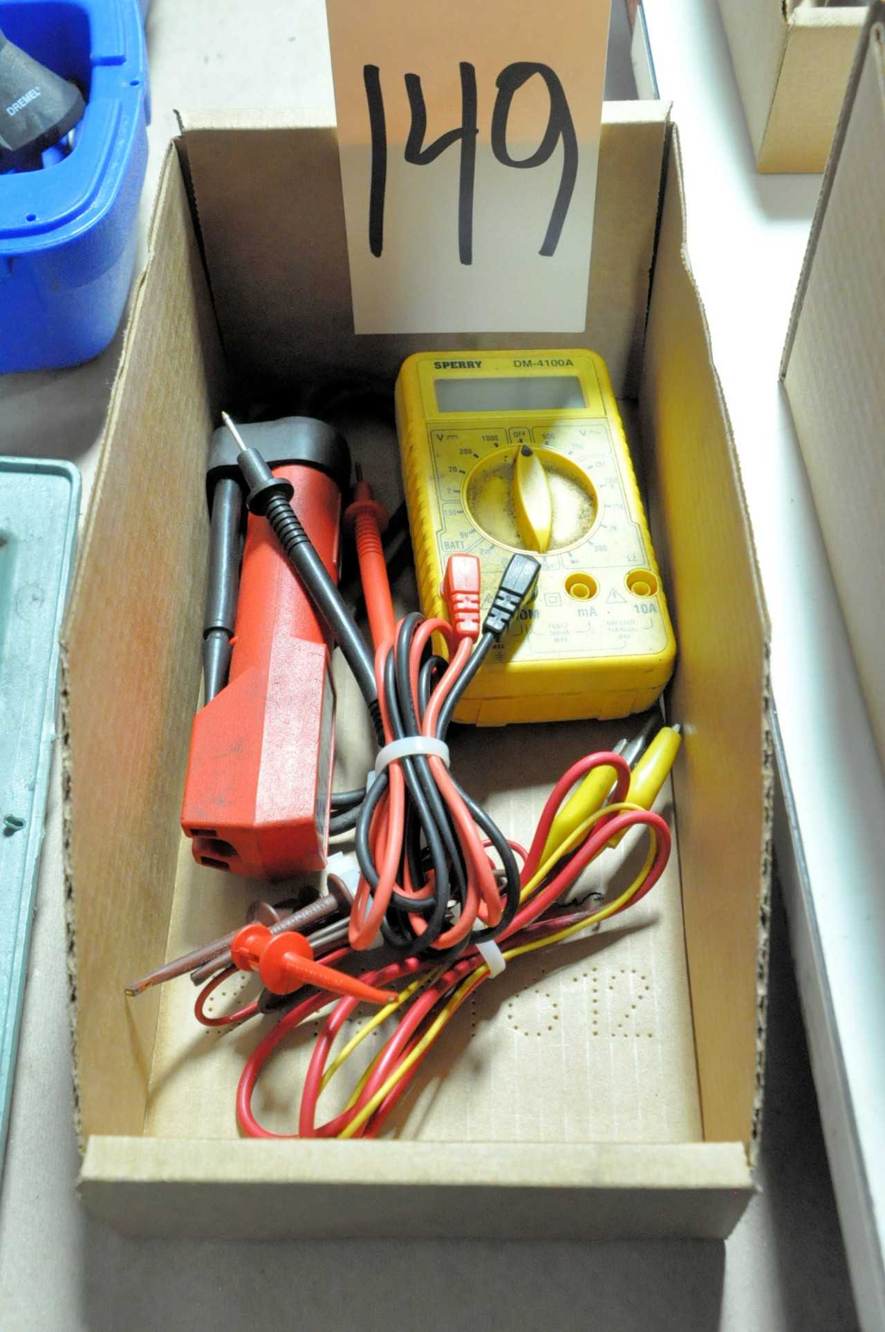 Lot 1 Sperry DM 4100A and 1 Knopp K60 Electrical Testing Meters in 1 Box - ELECTRICAL COMPONENTS