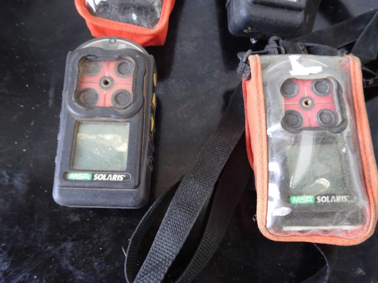 LOT OF 4 MSA SOLARIS Gas meters, safety devices - SAFETY EQUIPMENT
