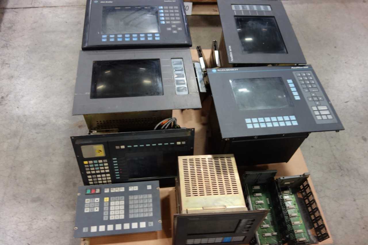 1 PALLET OF ASSORTED ELECTRICAL- OPERATOR INTERFACE PANEL PARTS AND ACCESSORY, EATON 92-00422-03/09-00134 PANELMATE II 2950 1PH 117V-AC 125VA OPERATOR INTERFACE PANEL, ALLEN BRADLEY 2711-K14C1X PANELVIEW 1400 REV F SER B OPERATOR INTERFACE PANEL- SIEMENS, - AUTOMATION & CONTROLS