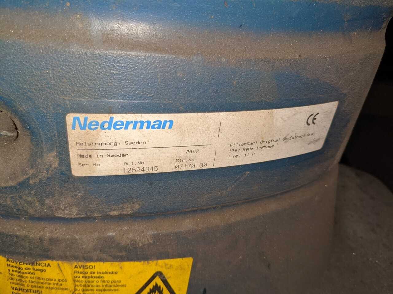 NEDERMAN 07170-00 WELDER FILTERCART - WELDING EQUIPMENT