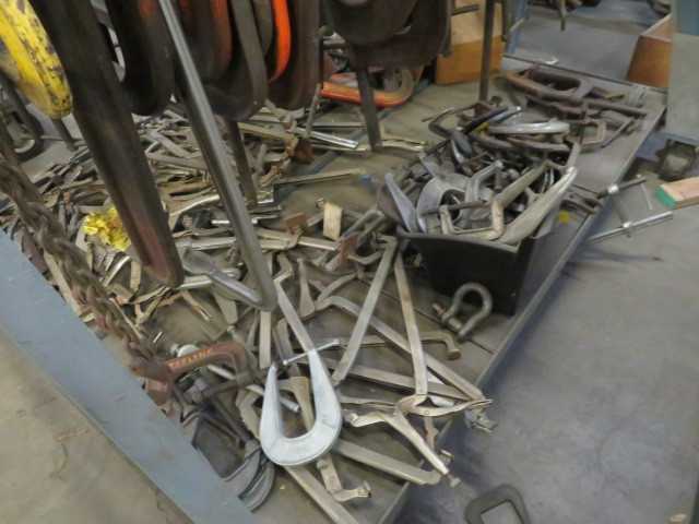 "A" Frame of C Clamps, Vice Grip Clamps, Rigging Items (Lot) - MISCELLANEOUS