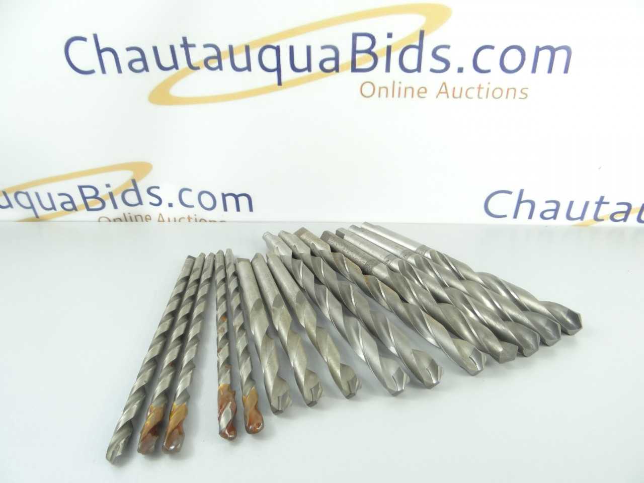 Lot of 15 Carbide Tipped Tang Shank Drills - MACHINING EQUIPMENT PARTS