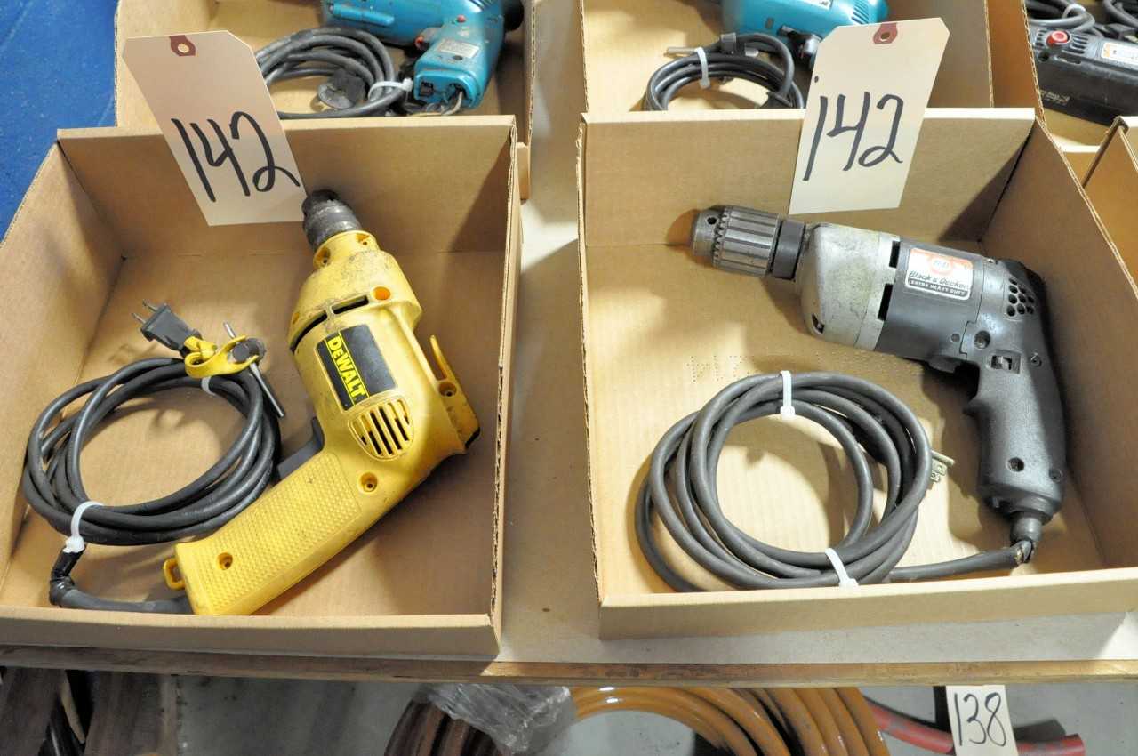 1 DeWalt 1 Makita and 1 Black and Decker Electric Drills in 3 Boxes - ELECTRIC POWER TOOLS