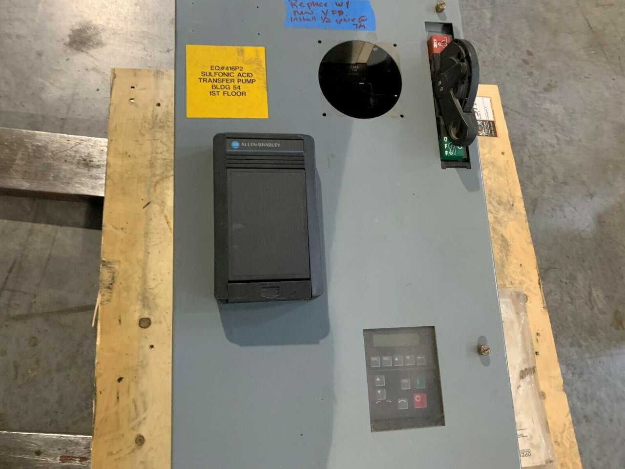USED ALLEN-BRADLEY 7.5HP ALLEN-BRADLEY DRIVE WITH DISCONNECT 1336F-BRF75-AN-EN - MOTOR DRIVES