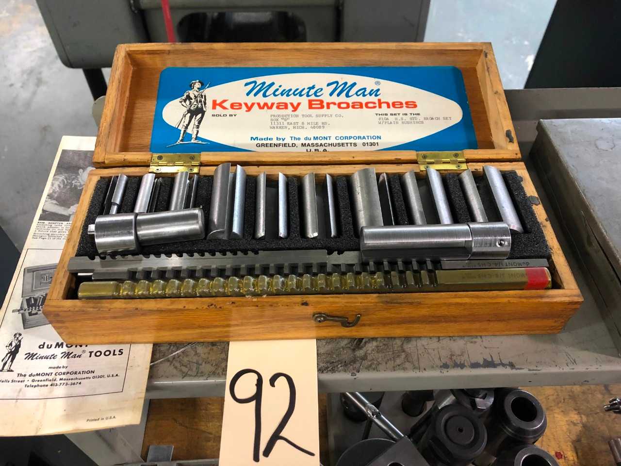 Minute Man Key-Way Broach Set - HAND TOOLS