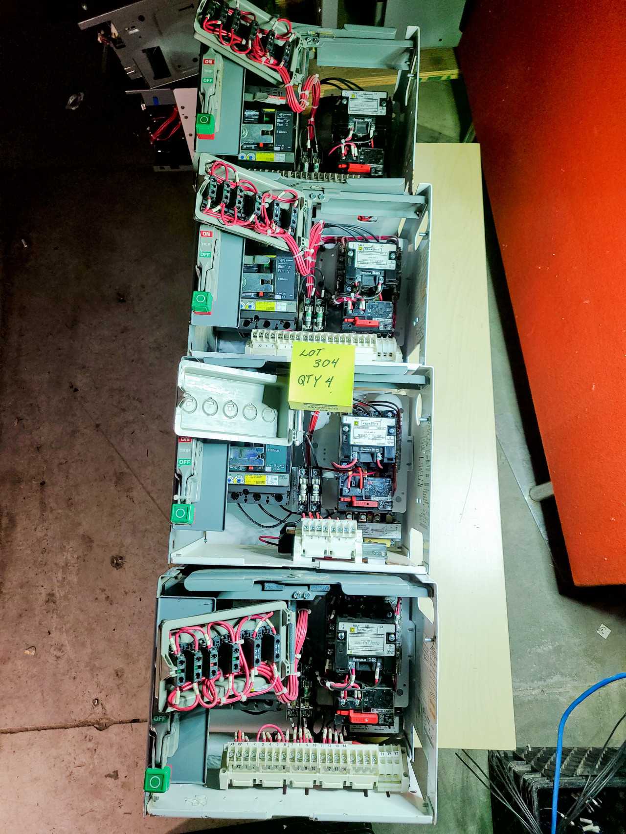 SQD MODEL 6 MCC BUCKETS SIZE 1 STR 30A BREAKERS QTY 4 - MOTOR CONTROL CENTERS