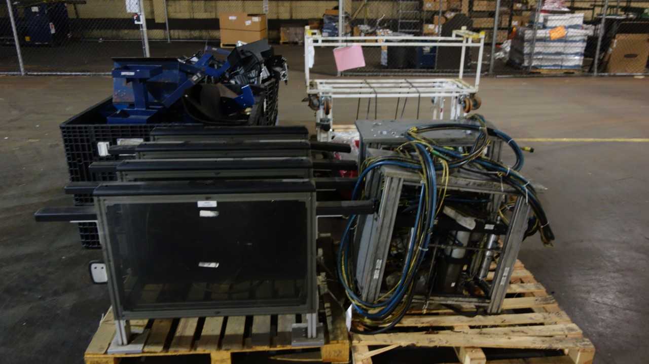 6 PALLETS OF ASSORTED STEEL BRACKETS, MOUNTS,  CARTS, REPLACEMENT PARTS - MISCELLANEOUS