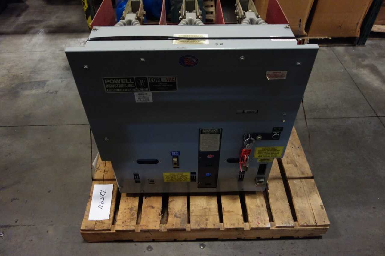 1 POWELL POWL VAC VACUUM CIRCUIT BREAKER TYPE-05PV0250-31 1200 AMP 4.76KV PVS-3 4750VAC - CIRCUIT BREAKERS