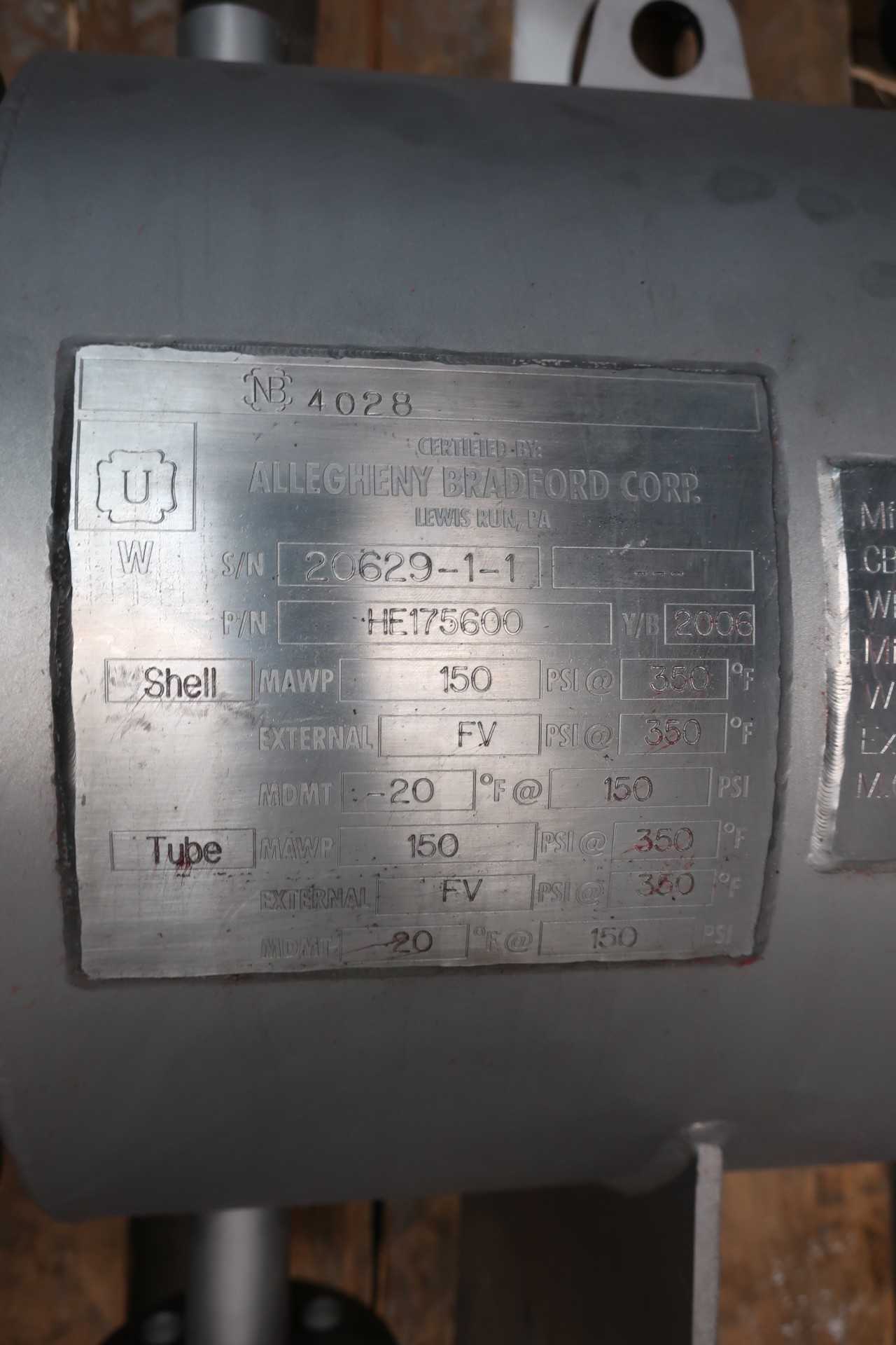 ALLEGHENY BRADFORD HE175600 STAINLESS STEEL 350F 2IN 1IN OTHER HEAT EXCHANGER -