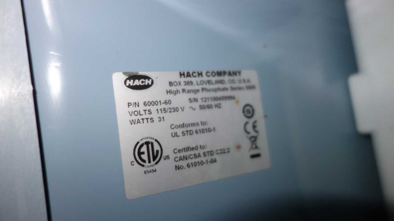LOT OF 2 HACH 60001-60 SERIES 5000 ANALYZER - ANALYZER