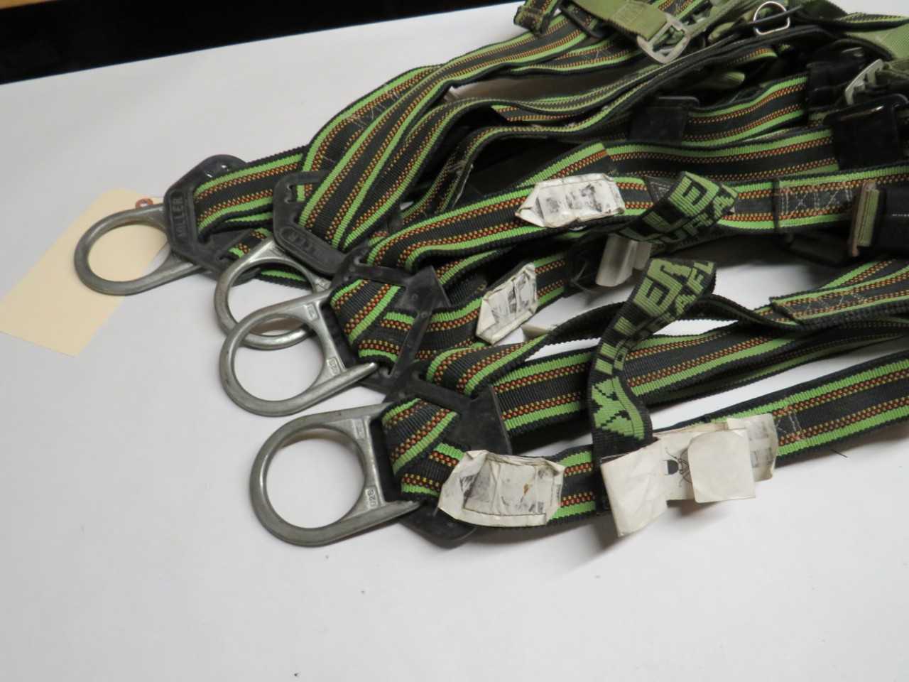 LOT OF 4 ASSORTED MILLER DURAFLEX 650UGNC SAFETY HARNESSES - SAFETY EQUIPMENT