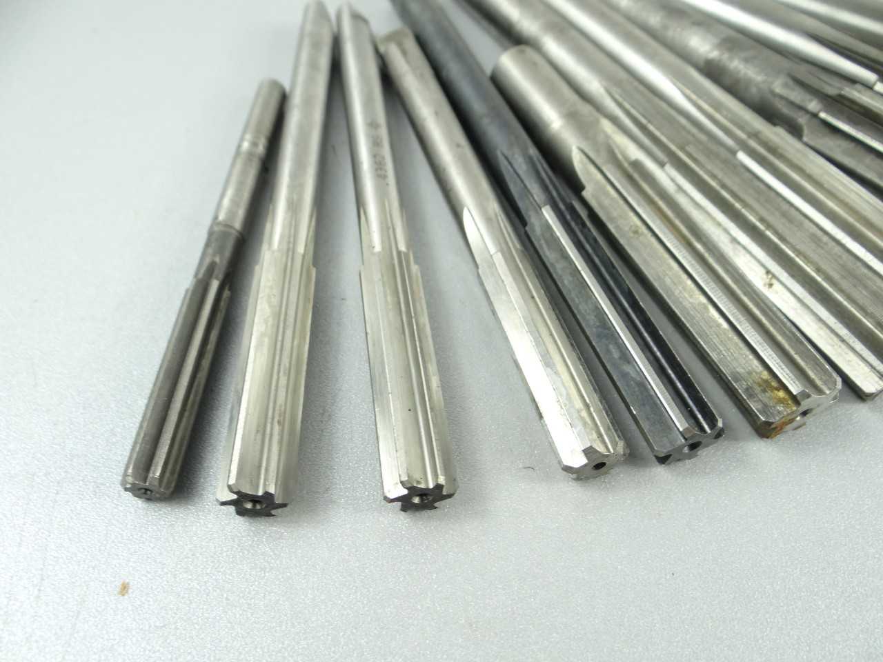 Lot of 11 HSS Machine Length Chucking Reamers - MACHINING ACCESSORIES & TOOLING