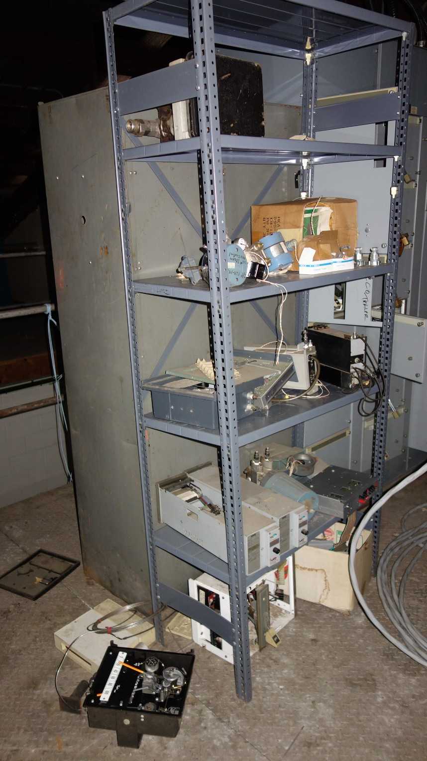 SHELVING WITH CONTENTS, ASSORTED INSTRUMENTATION - SHELVING