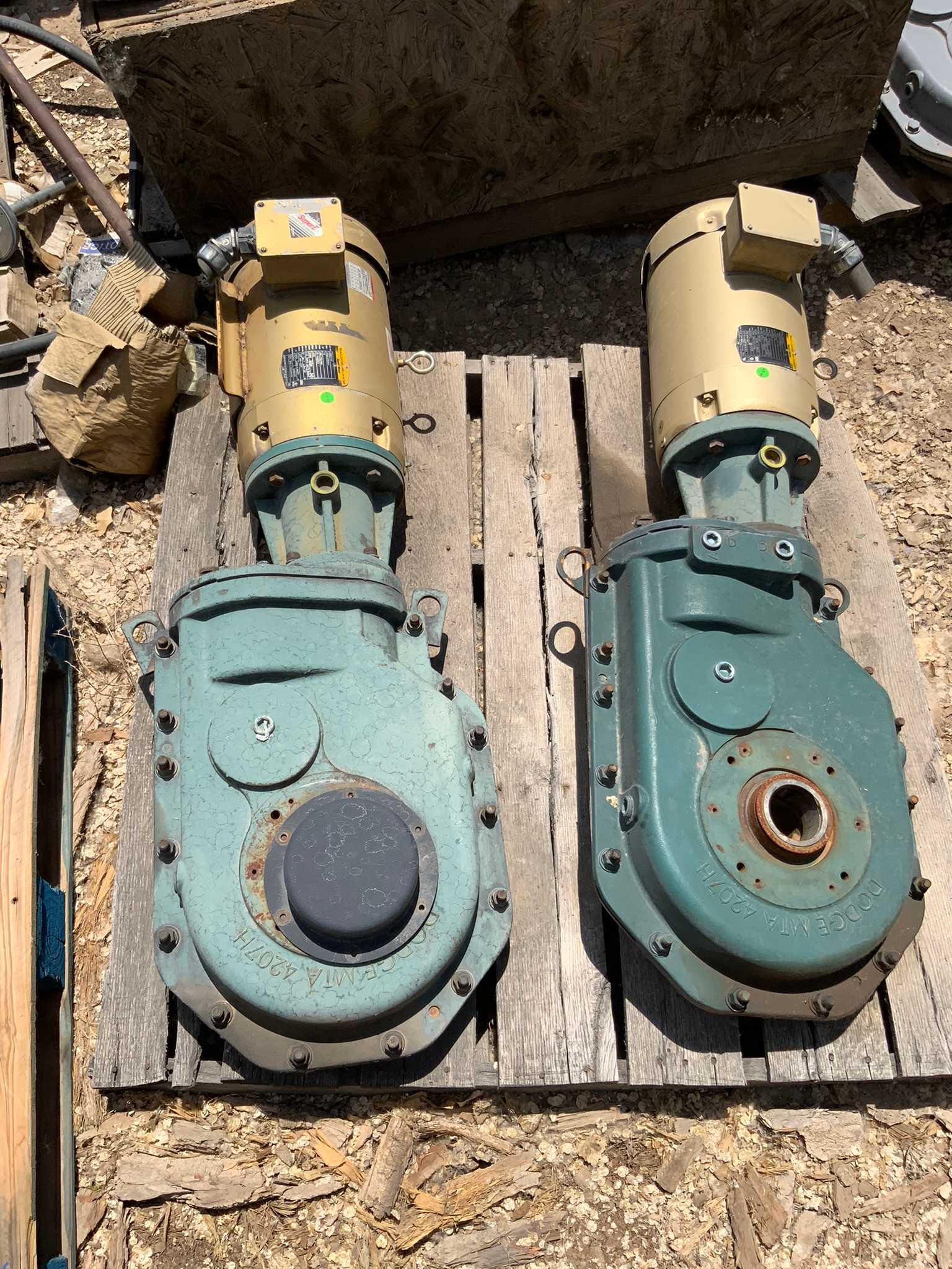 Lot of QTY 4 Baldor/Dodge MTA Motor/Gearbox - ELECTRIC MOTORS