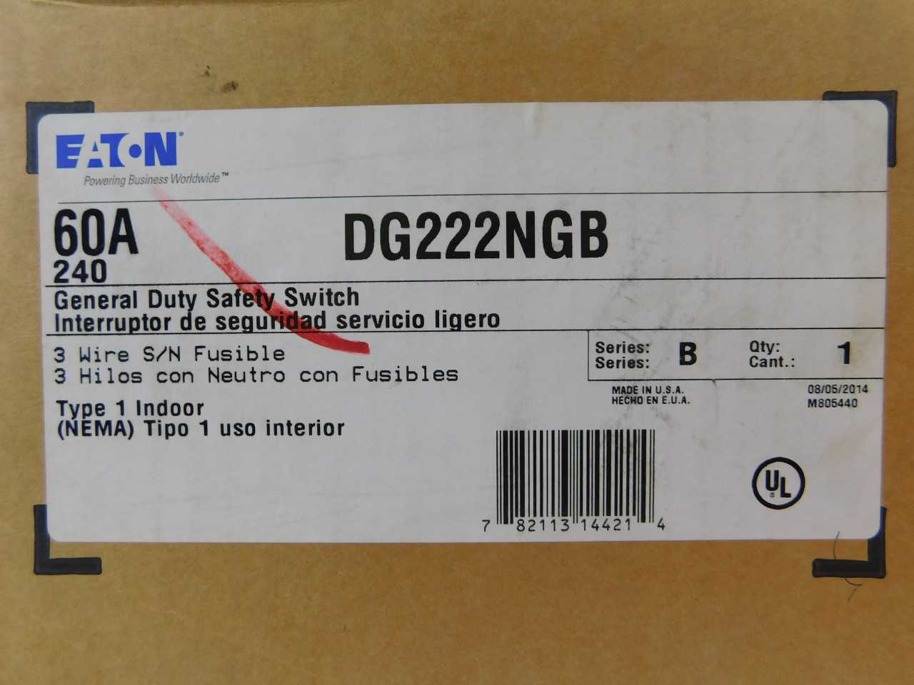 Quantity 9 of Eaton DG222NGB Safety Switch 2P 60A - ELECTRICAL COMPONENTS