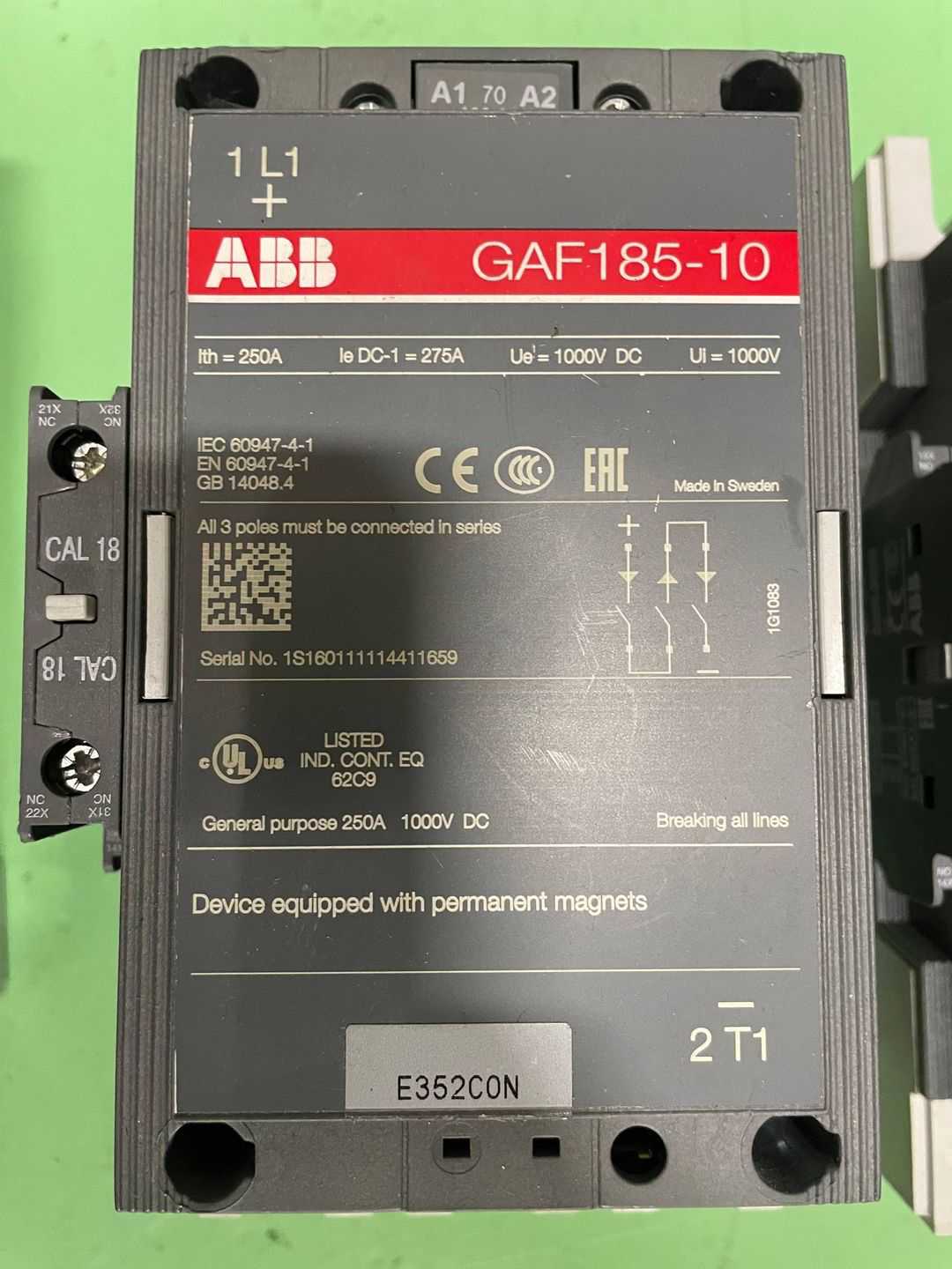 BULK LOT OF ABB CONTACTORS 4 QTY - CONTACTORS