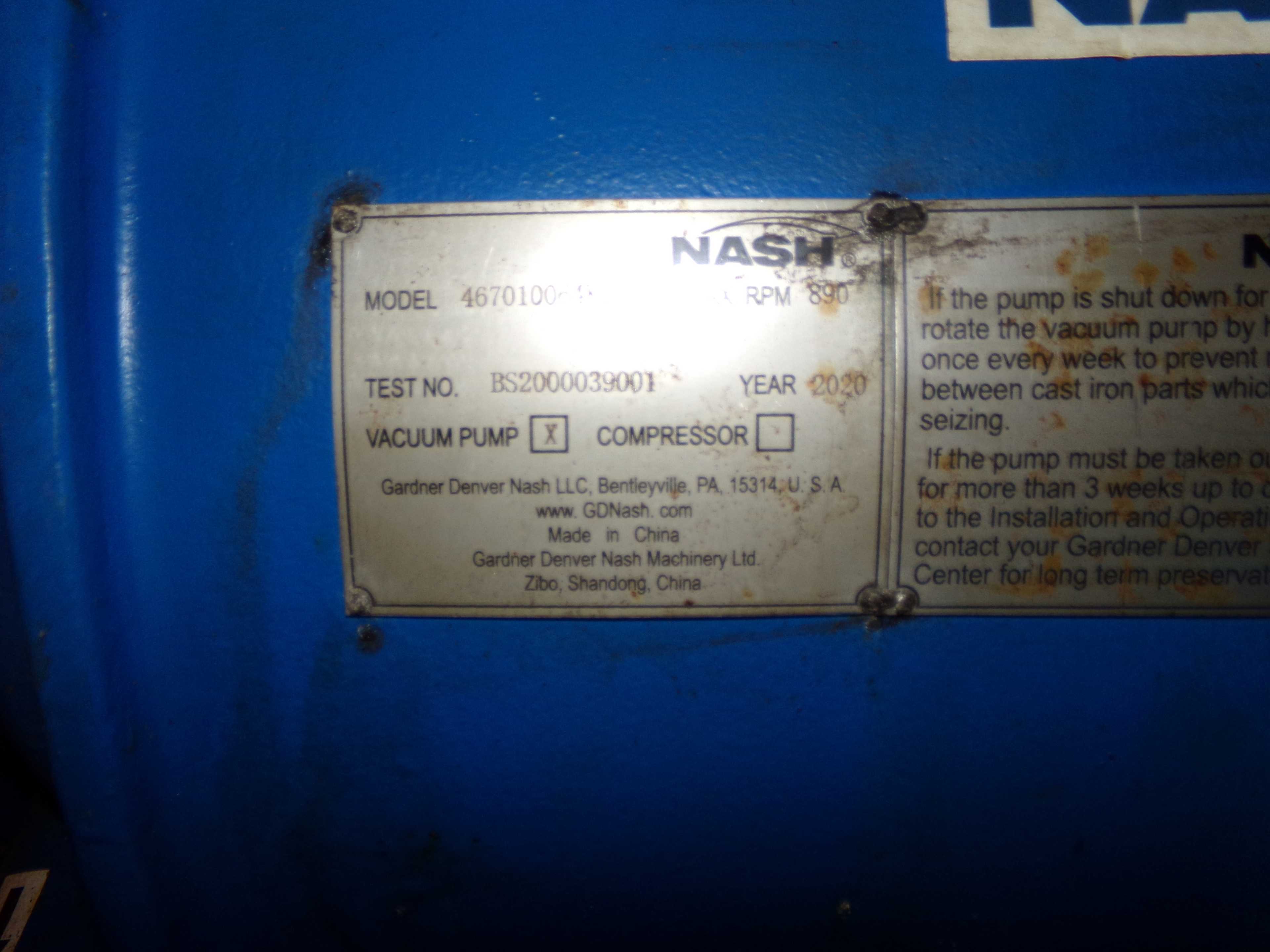 2020 NASH 467010064K000 VACUUM PUMP - VACUUM PUMP