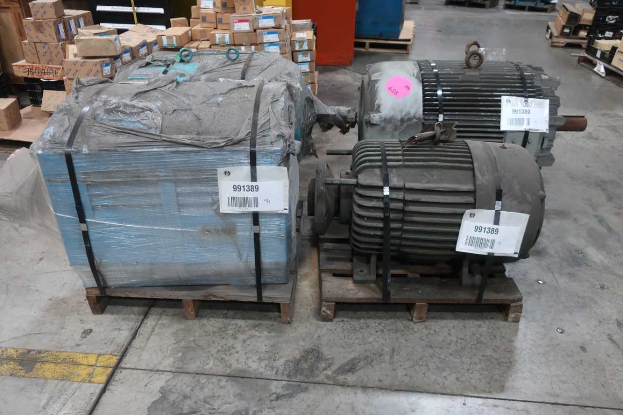 LOT OF 4 ASSORTED 575V ELECTRIC MOTORS - ELECTRIC MOTORS