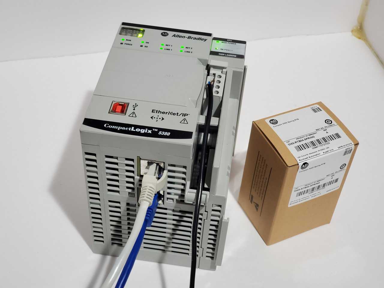 Allen Bradley CompactLogix 5069-L340ERM Plus Brand new 5069-RTB64 Spring - AUTOMATION & CONTROLS