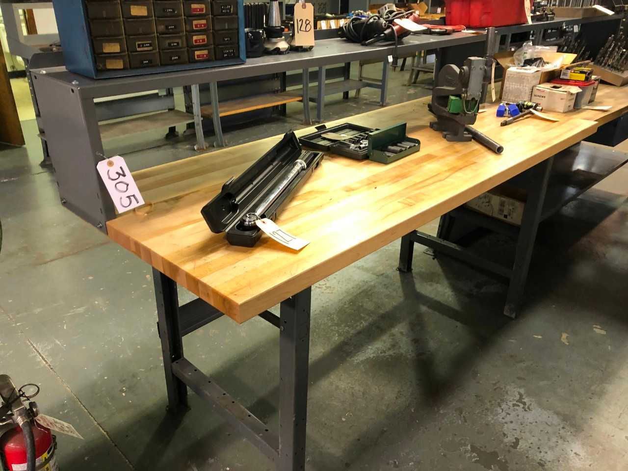 30" x 72" Mapletop Work Bench w/ Shelf - ELECTRIC POWER TOOLS