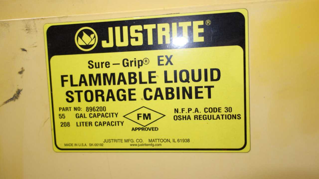 JUSTRITE 896200 55GAL FLAMMABLE STORAGE CABINET - TOOL STORAGE